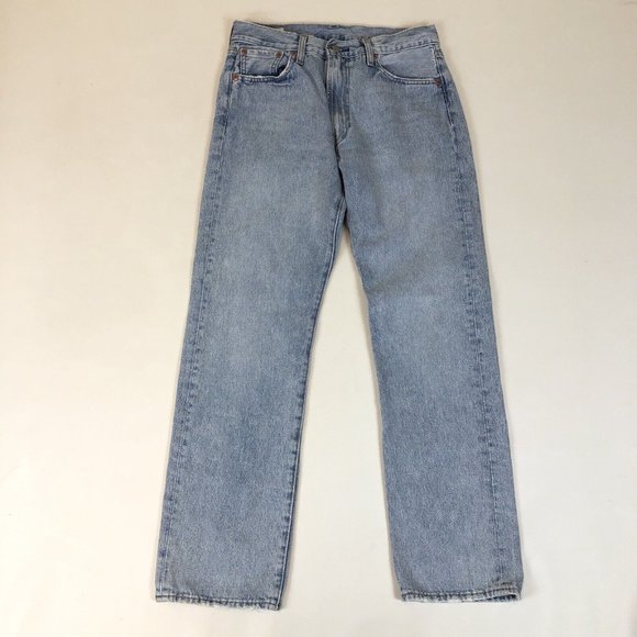 Levi's Premium 551 ZButton-Fly Retro BIG E Distressed Blue Jeans Tag 30x32